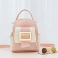 thumbnail image 1 of LinYooLi Big Capacity Women Backpack Fashion Color Matching Small Backpack Ladies Shoulder Crossbody Bag Soft Leather Female Mini, 1 of 6
