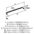 thumbnail image 5 of Amerock Coble 10-1/16 inch (256mm) Center-to-Center Oil-Rubbed Bronze Cabinet Pull, 5 of 6
