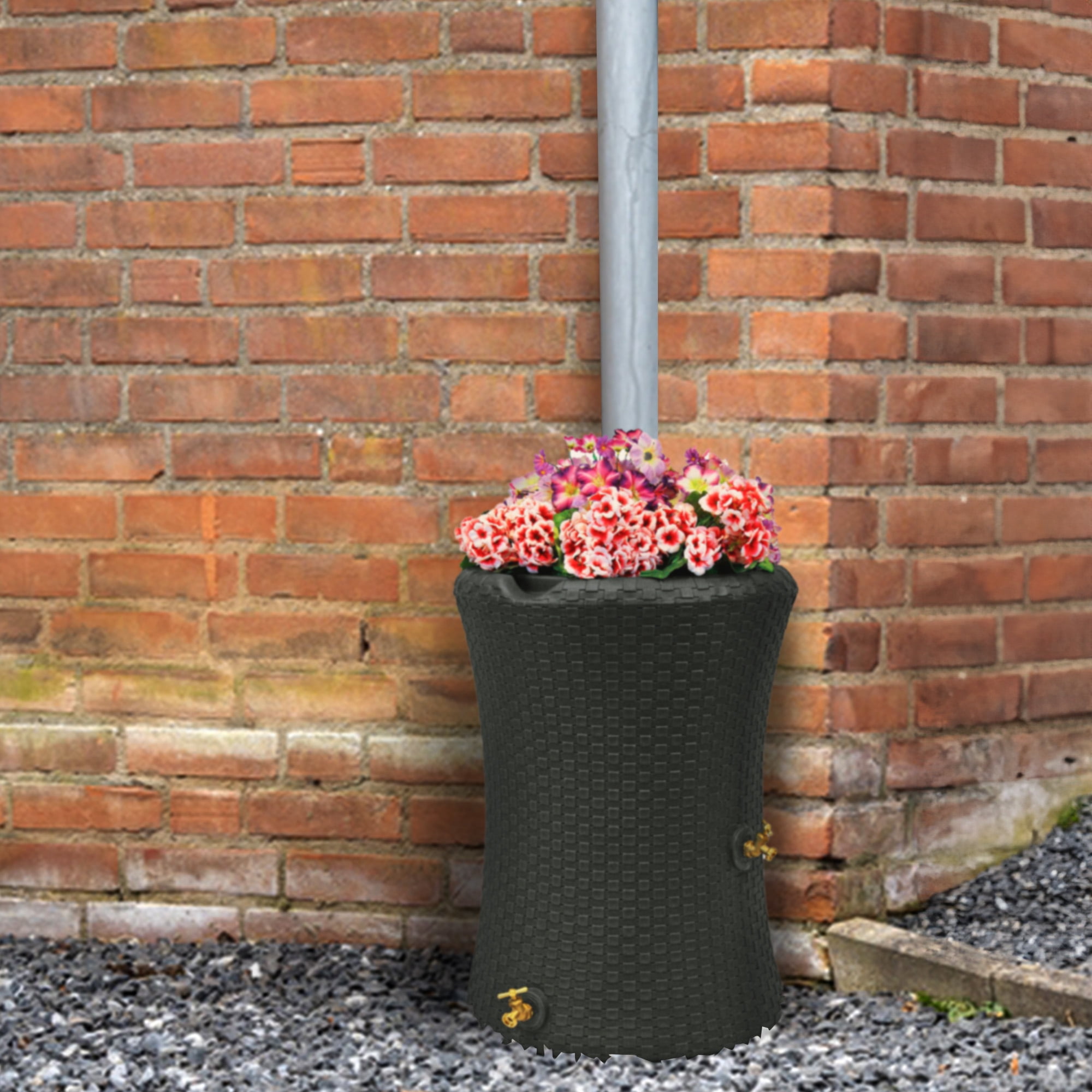 Good Ideas Impressions 50-Gallon Nantucket Rain Saver, Black (2 Pack)