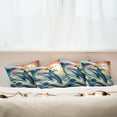 thumbnail image 4 of Ambesonne Nautical Throw Pillow Cover Pack of 4, Archer Wild Cat on a Whale, 4 Pcs-28" x 28", Teal Purple and Orange, 4 of 5
