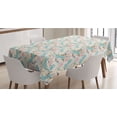 thumbnail image 1 of Feminine Tablecloth, Vintage Shoes with Roses Butterflies Classic Rococo Wedding Themed Layout, Rectangle Satin Table Cover for Dining Room and Kitchen, 60" X 90", Pale Pink and Blue, by Ambesonne, 1 of 2