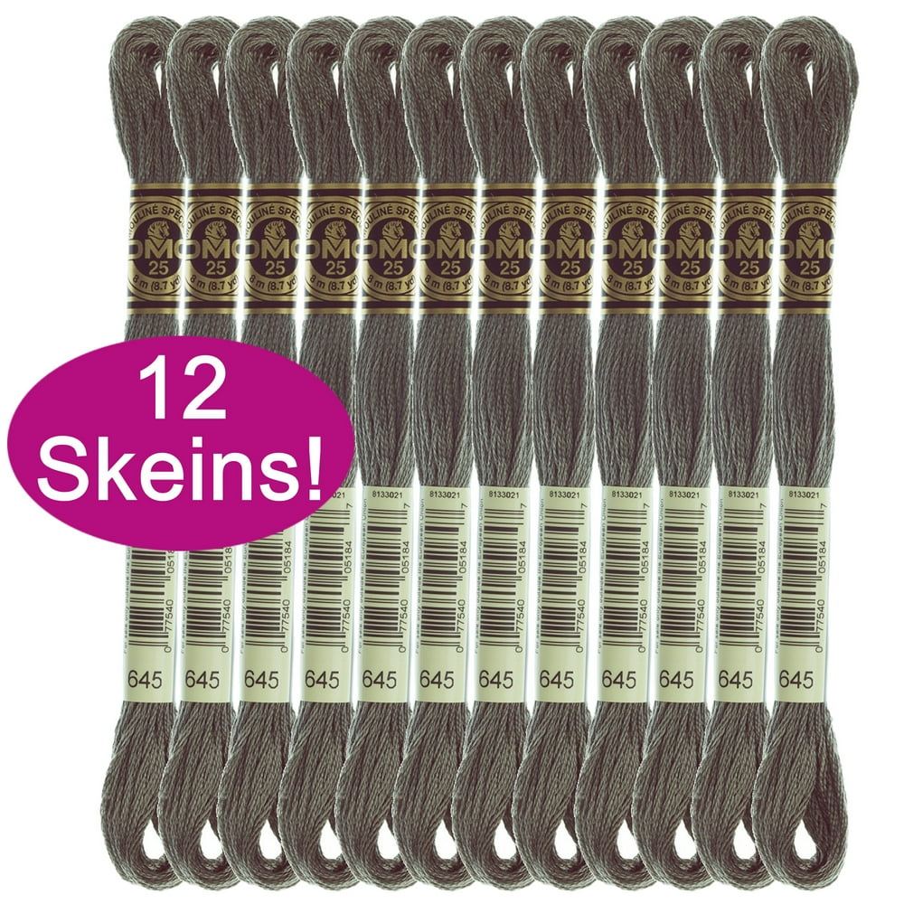 DMC Embroidery Floss Very Dark Beaver Gray 117645, 6 Strand Cotton