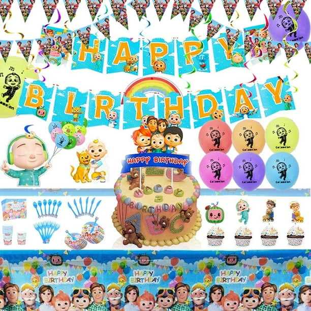 Cocomelon party supplies - 143Pcs Cocomelon Party ...