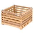 thumbnail image 2 of 6 inch Square Wooden Hanging Orchid Basket, 2 of 2