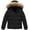 Black, variant on Boy's Big Active Puffer Outerwear Jacket Winter Husky Coats With Hood Army Green 4/5