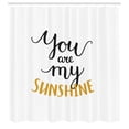 thumbnail image 3 of Ambesonne White Shower Curtain, Romantic Words Love, 69"Wx70"L, Mustard Black, 3 of 5