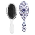 thumbnail image 2 of Rustic Home Decor Hair Brush, Minimalist Tribal Detangling Comb with Waves & Stripes Design, Artistic Bohemian Paddle Brush for Daily Use, 2 of 5