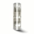 thumbnail image 3 of Edward Mirell Titanium Brushed&Polished w/Sterling Silver 7mm Band, 3 of 7