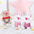 thumbnail image 5 of Pink rabbit 5 pequeños conejos de peluche/para gato colgante llavero de peluche suave regalo mochila Accs, 5 of 5