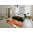 thumbnail image 4 of Ahgly Company Indoor Round Abstract Orange Patchwork Area Rugs, 6' Round, 4 of 6