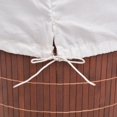 thumbnail image 5 of vidaXL Bac à Linge en Bambou Rond Marron, 5 of 5