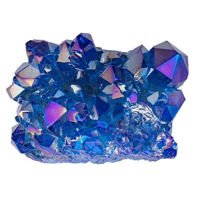 Crystal Geode Cluster Blue Natural Quartz Crystal Cluster Crystals Stones Rocks Raw Crystal Cluster Geode Small Healing Crystals Home Decoration