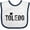 White and Navy, variant on Inktastic Toledo, Ohio Distressed Font Boys or Girls Baby Bib