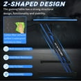 thumbnail image 4 of BIQWBIC Gmaing Desk Z Shaped 39" Computer Desk Ergonomic Gaming Table with Headphone Hook for Game Players,Blue, 4 of 7