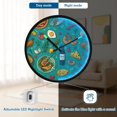 thumbnail image 5 of Indoor 12' Voice-Activated Luminous Decoration Wall Clock With LED Night Light Seafood Wine, 5 of 8