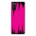 thumbnail image 1 of DistinctInk Clear Shockproof Hybrid Case for Galaxy S20 ULTRA / 5G (6.9" Screen) - TPU Bumper, Acrylic Back, Tempered Glass Screen Protector - Neon Pink Black Spikes, 1 of 2