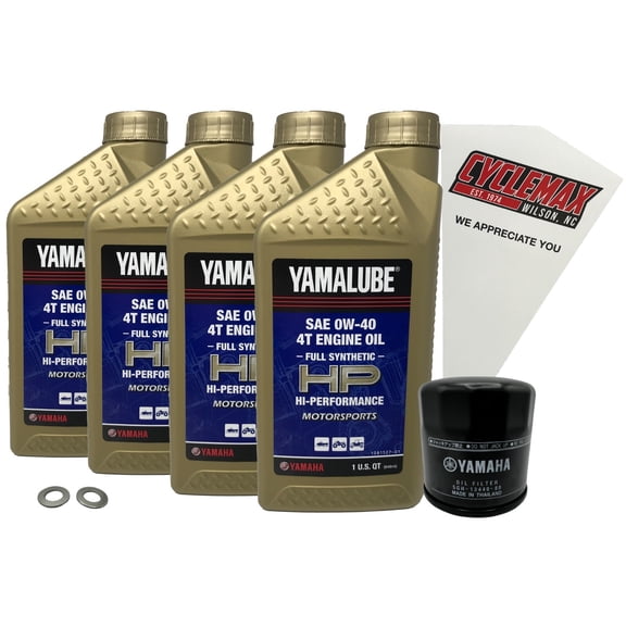 Cyclemax FS Yamalube 0W40 Oil Change Kit 2007-2009 Yamaha Apex MTN SE Snowmobile