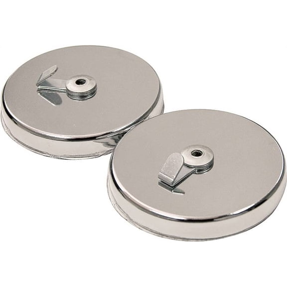 Master Magnetics 07254 Magnetic Hook with Decor Hook Chrome Plate, 2.63" Diameter, 0.750" Thick, Silver