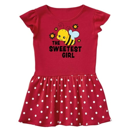 

Inktastic The Sweetest Girl with Bee and Honey Combs Gift Baby Girl Dress