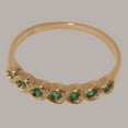 thumbnail image 6 of LBG British Made 14k Rose Gold ring with Natural Emerald Womens Eternity Ring - 33 size options - Size 11, 6 of 9