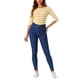 thumbnail image 2 of Camiseta básica de ajuste slim con cuello redondo y mangas de codo para mujeres INSPIRE CHIC, estampada, XS, amarilla y blanca, 2 of 6