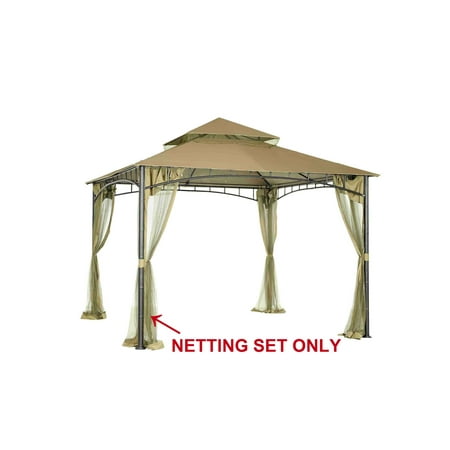Sunjoy Replacement Mosquito Netting for L-GZ136PST-2 10X10 Home Madaga Gazebo