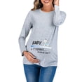 thumbnail image 2 of EGNMCR Blouse pour Enfants, Manches Longues Col Rabattu Blouse & Chemise Coton Col Rond Manches Longues Couleur Unie Imprimé Bébé Haut Blouse pour Femmes Enceintes, 2 of 7