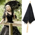 thumbnail image 6 of Clearance!!!Handmade Lace Parasol Umbrella Wedding Bridal 30 Inch Adult Size with Wooden Umbrella handle, 6 of 7