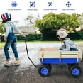 thumbnail image 6 of Kumix Wagon Cart for Kids, Heavy Duty Utility Wagon with 10'' Air Tires, Removable Sides, 330LBS Capacity for 2 Kids, All-Terrain Pulling Beach Cart, Garden Wagon Cart, Blue, 6 of 7