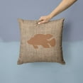 thumbnail image 2 of Carolines Treasures BB1013-BL-BN-PW1414 Fish - Tropical Fish Burlap and Brown   Canvas Fabric Decorative Pillow BB1013, 2 of 4