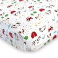thumbnail image 3 of Hudson Baby Infant Boy Cotton Fitted Crib Sheet, Boy Farm Animals, One Size, 3 of 3