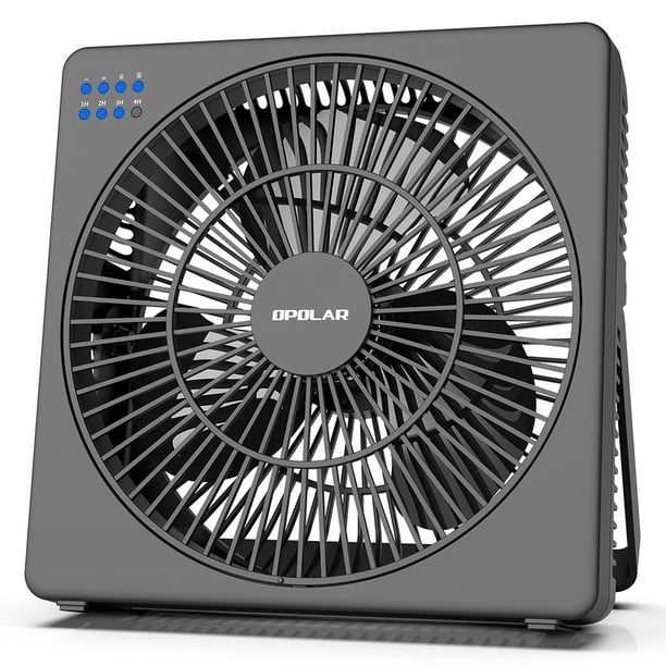 OPOLAR 8 Inch Desk Fan with Timer, USB Operated, 5 Speeds Powerful Wind