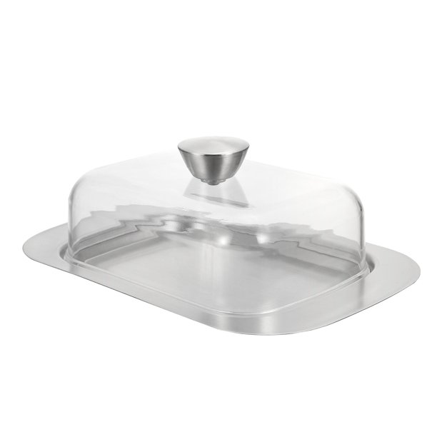 EeaseMX 1 plato rectangular para mantequilla con tapa, caja para guardar vajilla, contenedor de alimentos