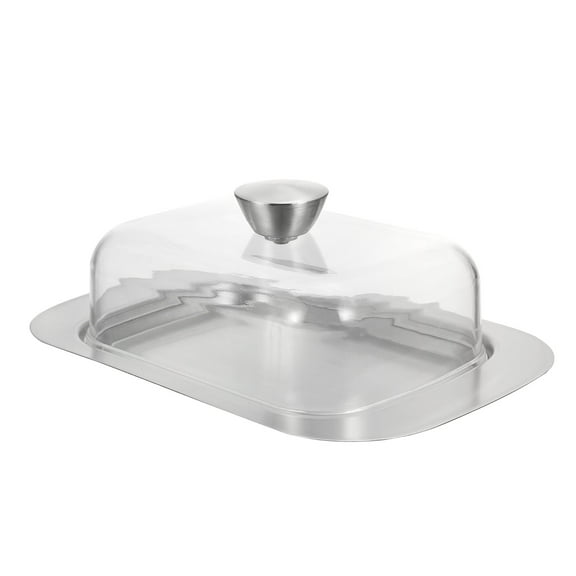 LOVERLYZ 1pc Rectangular Butter Plate with Cover Tableware Storage Box Food Container