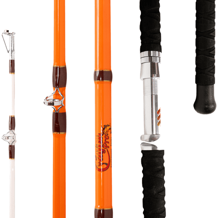 Catfish Pro Tournament Series 2.0 Glow Casting Rod 7 6 Medium Action One-Piece Fishing Rod Full Glow-in-the-Dark Rod with EVA Super Grip Handle Stainless-Steel Guides