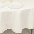 thumbnail image 3 of BalsaCircle Ivory 90" Cotton Blend Round Tablecloth Fabric Dining Table Cover Party Wedding Reception Birthday Catering Event Decorations, 3 of 8
