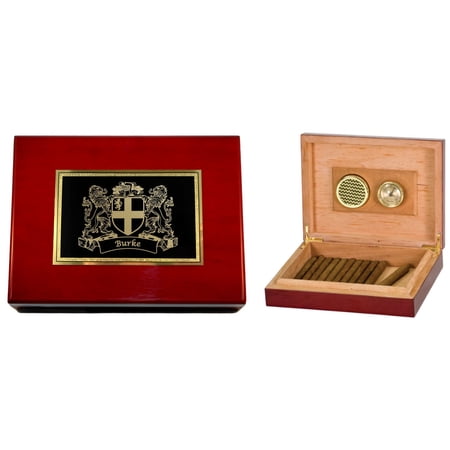 Burke Irish Coat of Arms Humidor
