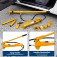 thumbnail image 3 of Garvee 10 Ton Hydraulic Porta Power Kit – Heavy Duty Ram & Pump, 4.6 Ft Oil Hose, Portable Bottle Jack, Plastic Carrying Case – Frame Repair, Garage 10 tons Plastic carrying case Yellow, 3 of 7