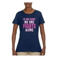 thumbnail image 2 of In This Family No One Awareness Womens Graphic T-Shirt, Navy, 3XL, 2 of 3