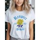 thumbnail image 1 of Camiseta informal de cuello redondo para mujer con estampado de flores amarillas, 100 % algodón, ligeramente elástica, manga corta para todas las estaciones. Para adultos, hombres, mujeres, adolescen, 1 of 5