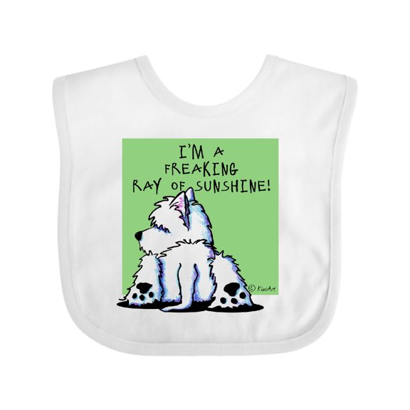 Inktastic Cool Belly Westie Boys or Girls Baby Bib