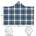 thumbnail image 3 of Wearable Blanket,Navy White Plaid Checkered Pattern Hooded Wearable Flannel Blanket for Adults & Teens,Winter Poncho Shawl Wrap Cape Cozy Anti-Pill,60"x80", 3 of 5