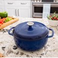 thumbnail image 3 of Lodge 6 Quart Indigo Enamel Cast Iron Dutch Oven, 3 of 6