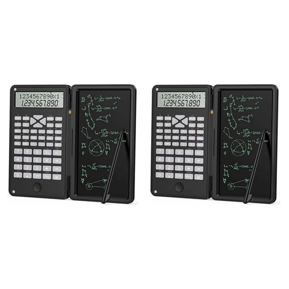2X Calculator, Scientific Calculators 12-Digit Calculator Writing Tablet, Foldable Financial Calculator