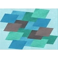 thumbnail image 1 of Ahgly Company Machine Washable Indoor Rectangle Transitional Glacial Blue Ice Blue Area Rugs, 4' x 6', 1 of 7