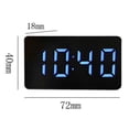 thumbnail image 2 of JINGT Portable LED Mirror Clock with Calendar/Temperature Alarm CR2032 Button Battery, 2 of 8