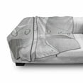 thumbnail image 3 of Abstract Soft Flannel Fleece Throw Blanket, Surreal Composition Lines Curves and Vivid Bubble Like Balls Print, Cozy Plush for Indoor and Outdoor Use, 70" x 90", Dimgray Grey White, by Ambesonne, 3 of 6