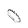 thumbnail image 4 of Fashion Ring Daisy Repeating Flower .925 Sterling Silver Band Jewelry Female Male Unisex Size 8, 4 of 4