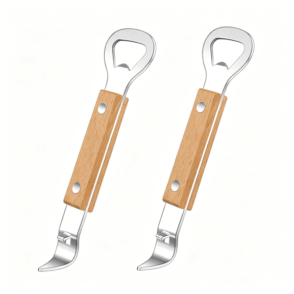 ACDANC Magnetic Can Punch Bottle Opener,Keychain Bottle Opener,Manual Stainless Steel Church Key Can Opener with Magnet for Camping and Traveling,2 Pack