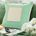thumbnail image 6 of Ox Bay Stella 20" x 20" Green/Cream Bordered Cotton Adult Decorative Throw Pillow, 6 of 9
